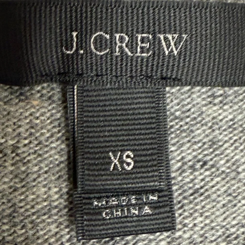 EUC Women's J. CREW Ruffle Sleeves Wool Blend Gray Sweater | Size‎ XS